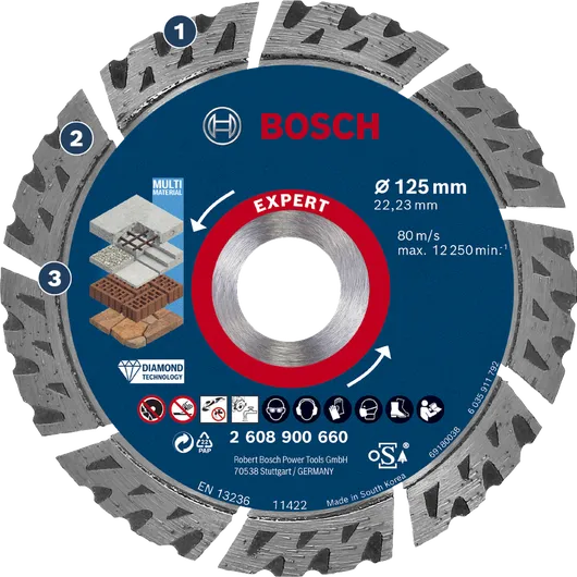 Bosch專家級多材質鑽石切割片。