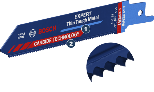 Bosch Thin Tough 金屬鋸片，採用硬質合金技術。