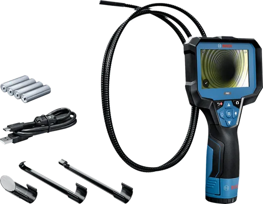 Bosch 4-23 C 型內視鏡及配件。