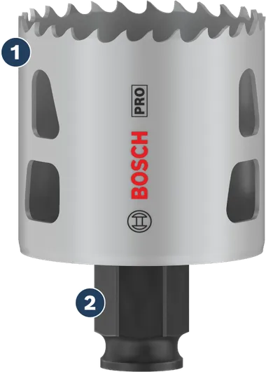 Bosch硬質合金刀頭開孔器，切割速度快。