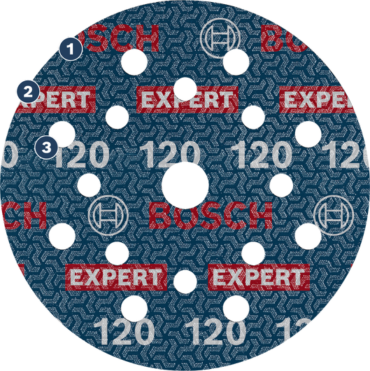 BoschEXPERT O780 125 毫米砂紙盤，粒度 120。