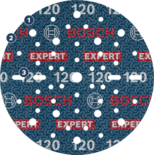 Bosch O780 箔式砂紙盤 150 毫米 G120。
