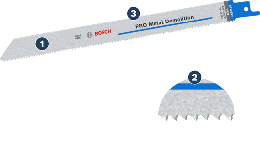 Bosch金屬拆除往復鋸片，用於金屬切割。
