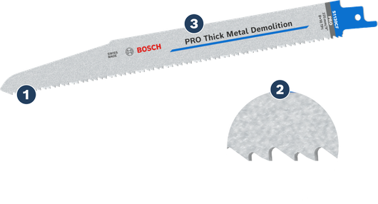 Bosch厚金屬拆除往復鋸片。