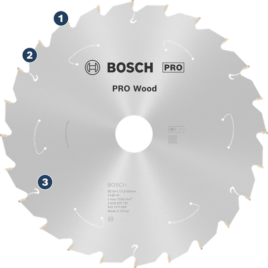 Bosch木工圓鋸片，用於木材切割。