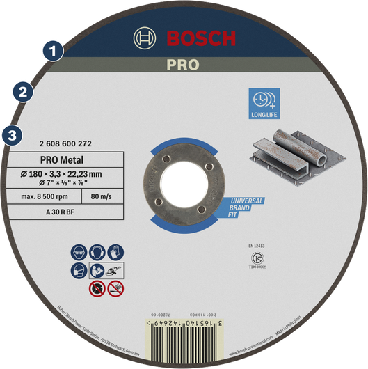 Bosch金屬切割片，使用壽命長，通用性強。