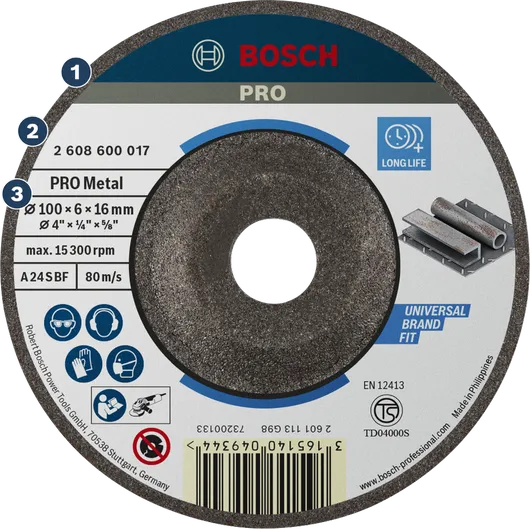Bosch金屬研磨盤，使用壽命長，通用性強。