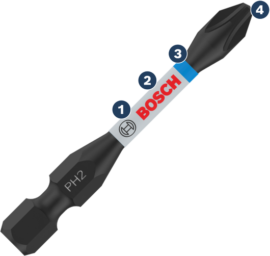 BoschPH2 雙頭螺絲起子頭。
