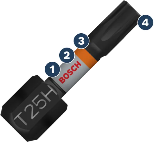 Bosch TH 衝擊鑽頭 T25H 25 mm。