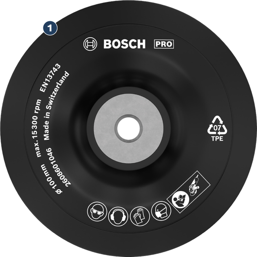 Bosch軟背墊 100 毫米，適用於角磨機。