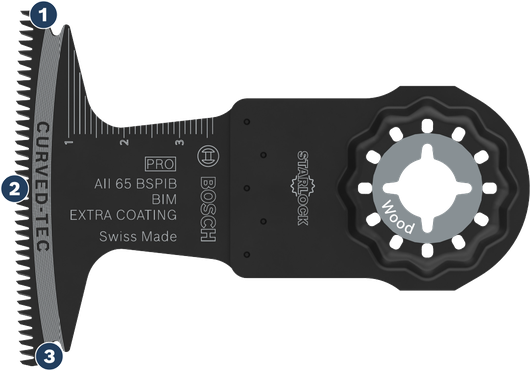 Bosch木材切割刀片 Curved-Tec。