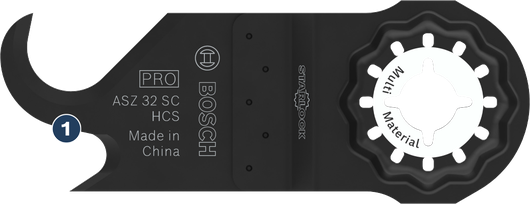 Bosch ASZ 32 SC 多功能工具刀片，適用於多種材質的切割。