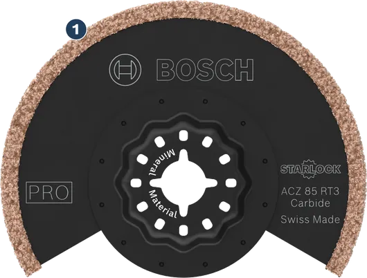 Bosch 85 RT3 硬質合金星形鎖定切割刀片。
