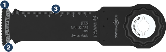 Bosch Max MAII 32 APB 多材料往復鋸片。