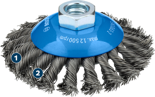 Bosch金屬重型斜角刷 100 x 0.5 毫米，適用於角磨機。