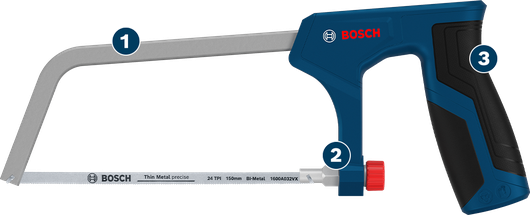 Bosch150 毫米雙金屬鋼鋸，用於精確切割薄金屬。