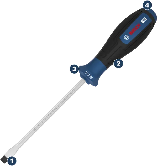 Bosch SL 6.5 一字螺絲刀，附人體工學手柄。