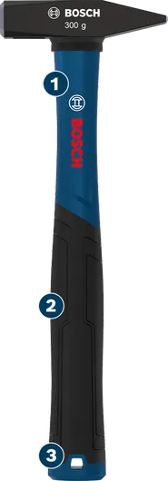 Bosch300g 機械師錘，帶人體工學手柄。