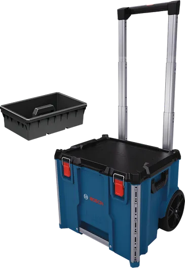 BoschL-BOXX Contractor 帶托盤的滾動工具箱。