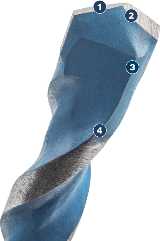 Bosch SDS plus-7X 鑽頭，搭配硬質合金鑽尖。