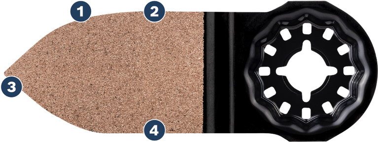 Bosch蜘蛛楔形砂紙墊，適用於多功能工具。