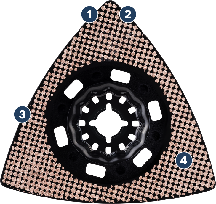 Bosch AVZ 90 RT10 硬質合金多功能砂紙片。