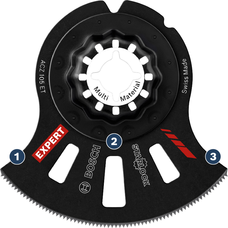 Bosch Starlock 多材質往復鋸片。