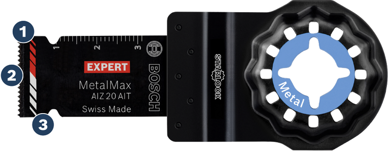 Bosch AIZ 20 AIT 往復式多功能工具金屬切割刀片。