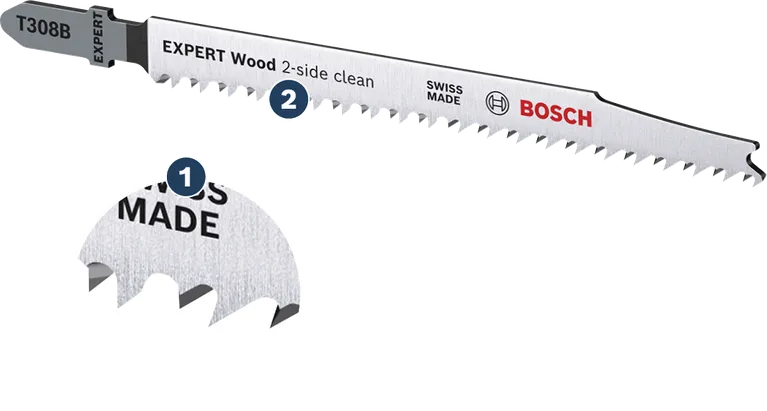 Bosch木工雙面清潔曲線鋸片。