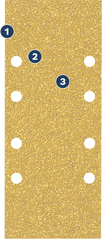 Bosch矩形砂紙，有多個除塵孔。