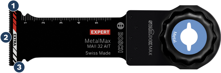 Bosch MetalMax MAII 32 AIT 金屬切割刀片。