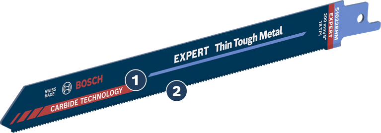 Bosch超薄堅韌金屬 S 1022 EHM 鋸片。