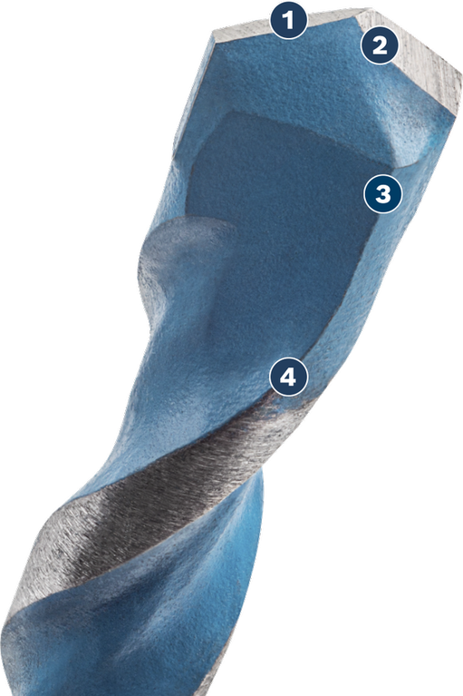 Bosch SDS plus-7X 鑽頭，搭配硬質合金鑽尖。