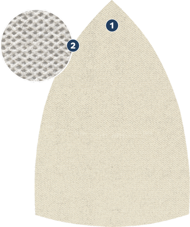 Bosch M480 砂磨網片，採用開放式網格設計。