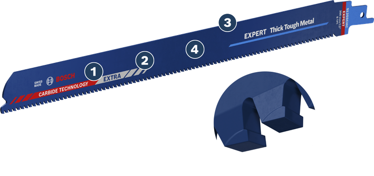 Bosch厚型高強度金屬往復鋸片。