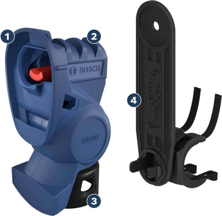 BoschEXPERT SDS Clean 鑽孔機清潔轉接器，附除塵功能。