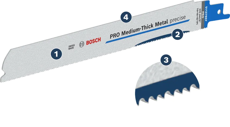 Bosch中厚金屬精密往復鋸片。