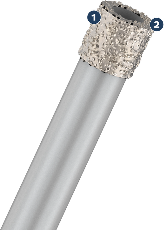 Bosch硬質合金砂輪開孔器，適用於磁磚和石材。