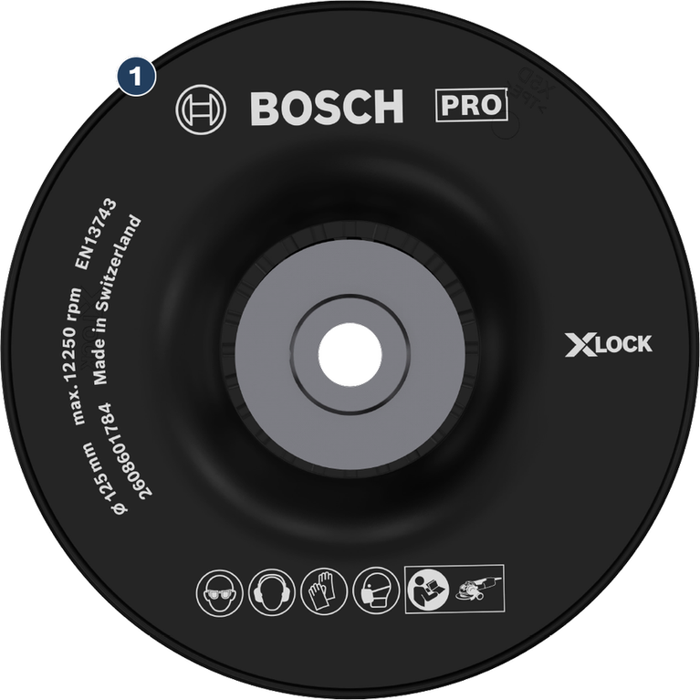 BoschX-LOCK 125mm 角磨機用砂輪。