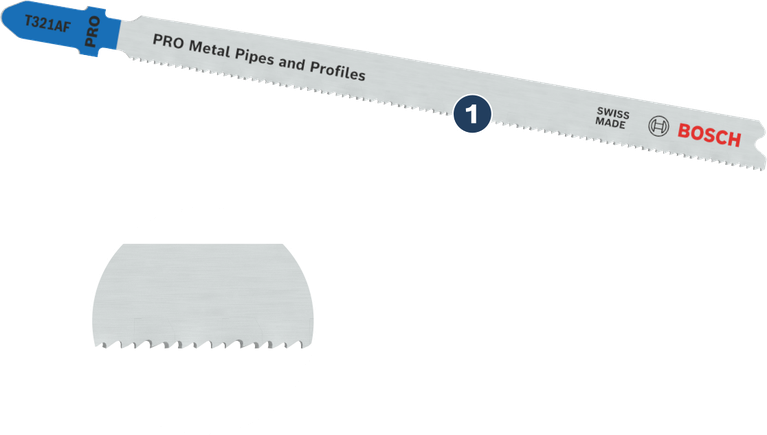 BoschT321AF 金屬管材及型材用曲線鋸片。