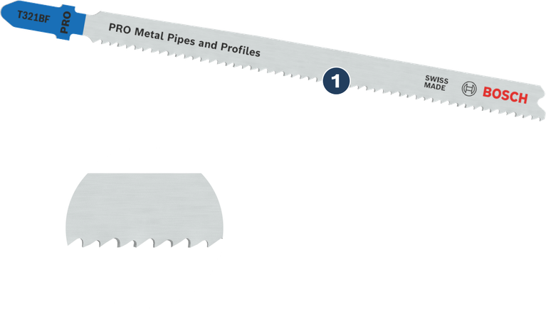 BoschT321BF 金屬管材及型材用曲線鋸片。