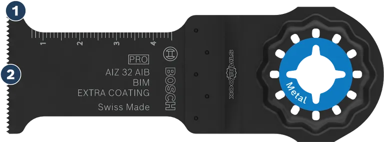 BoschAIZ 32 AIB BIM 金屬切割刀片。