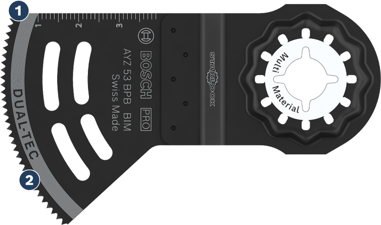 Bosch Dual-Tec AYZ 53 BPB 多材質鋸片。