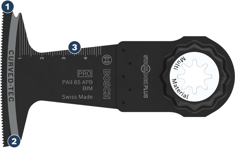 BoschStarlockPlus PAI 65 APB BIM 多材質鋸片。