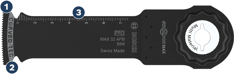 Bosch Max MAII 32 APB 多材料往復鋸片。