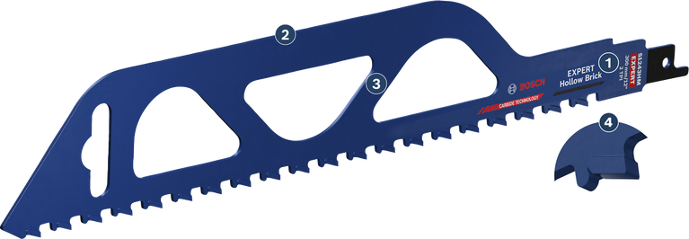 BoschEXPERT 空心磚往復鋸片，用於切割空心磚。