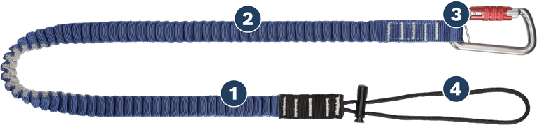 Bosch工具繫繩，附登山扣，用於固定工具。