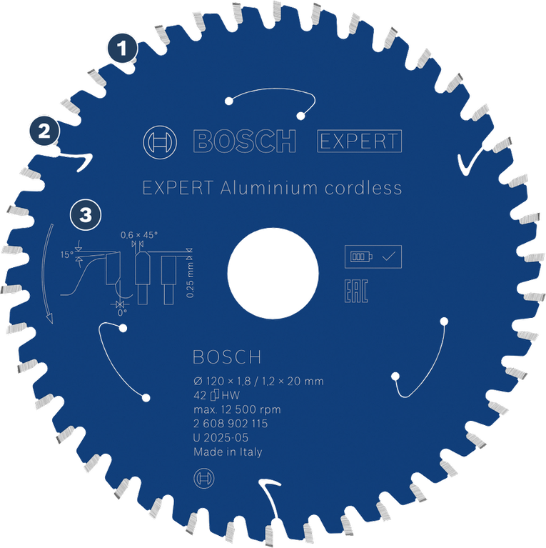 BoschExpert 鋁製無線圓鋸片。