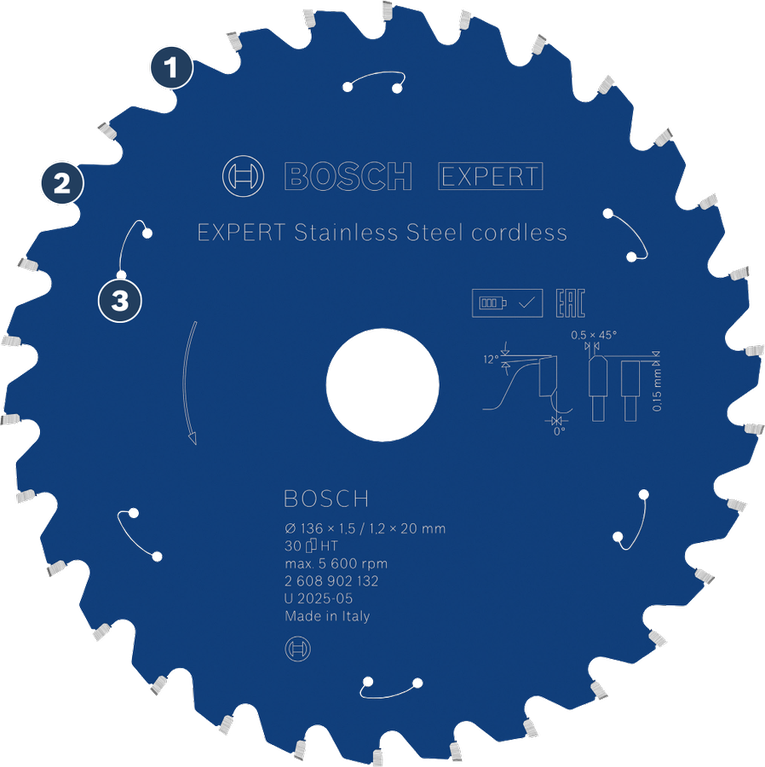 Bosch不鏽鋼無線電鋸片。