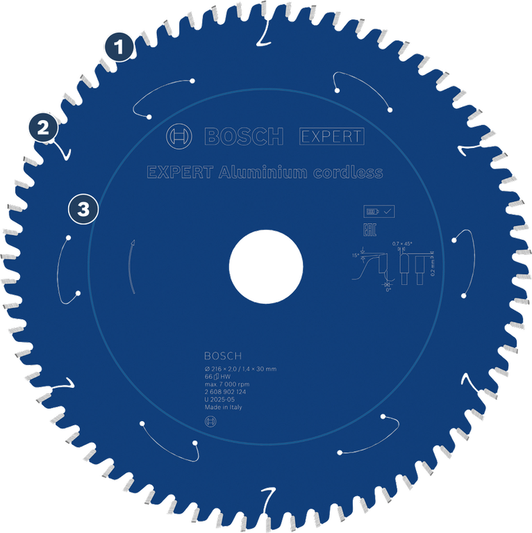 BoschExpert 鋁製無線圓鋸片。